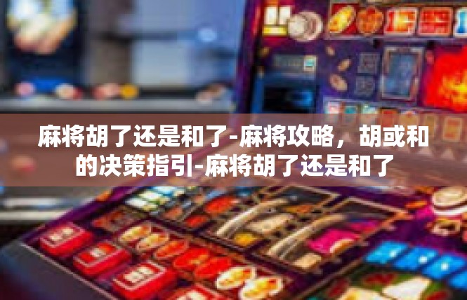 麻将胡了还是和了-麻将攻略，胡或和的决策指引-麻将胡了还是和了